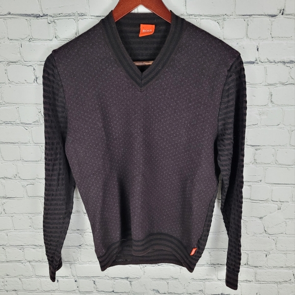 BOSS by HUGO BOSS | wool blend v-neck  sweater - Picture 1 of 8